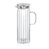 Wilmax Glaskaraffe mit Edelstahl-Deckel, 1500 ml, WL-888220/A